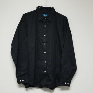 Brand New Women's Black Button Down Shirt 2XL
